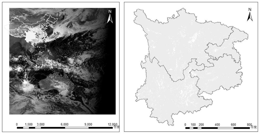 Large-range detection method for forest fire point based on spatial context features