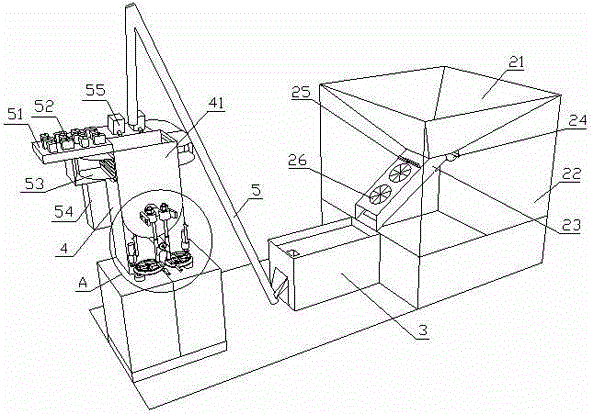 Automatic production system for pickled vegetable