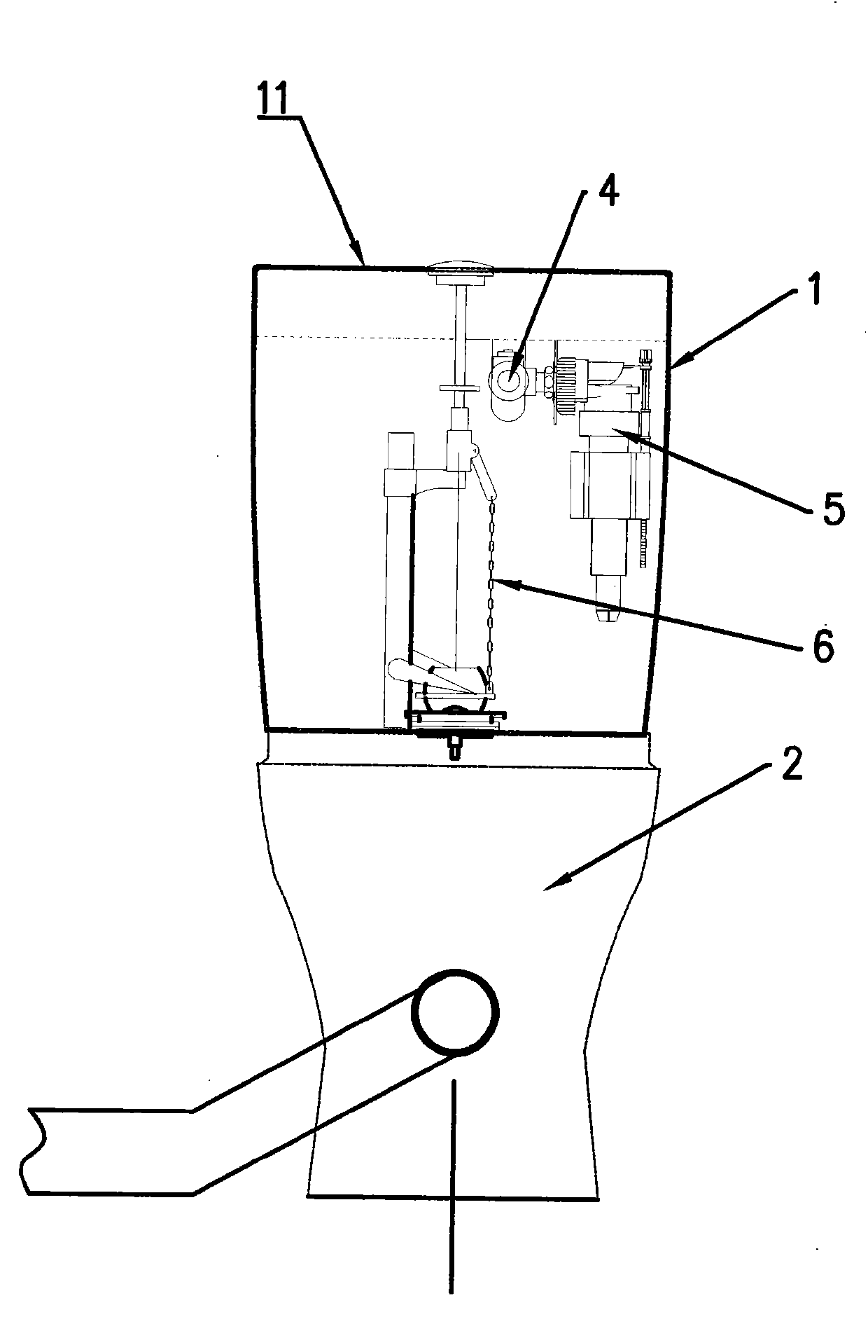 Toilet bowl rigid connection water supply and drainage system