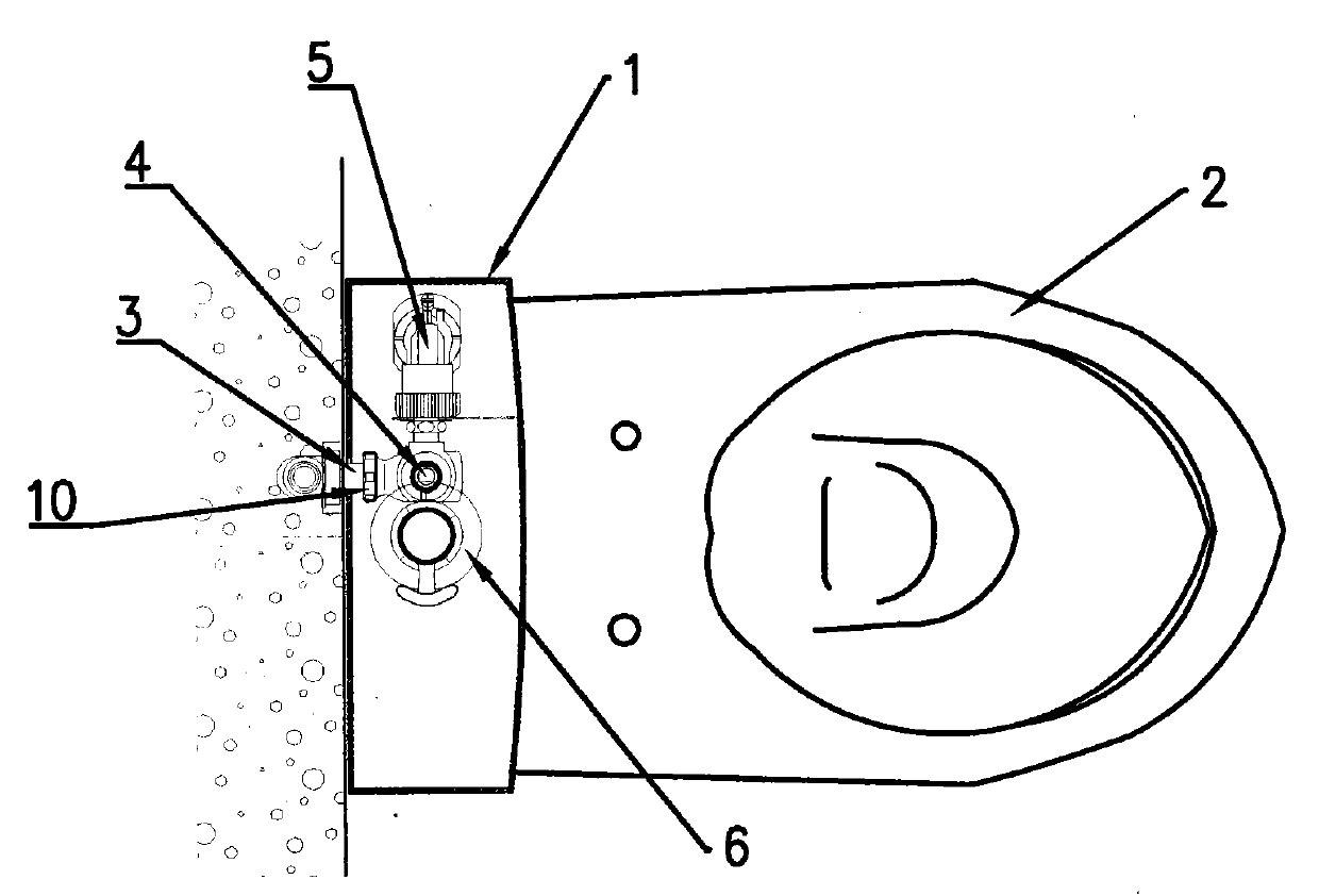 Toilet bowl rigid connection water supply and drainage system