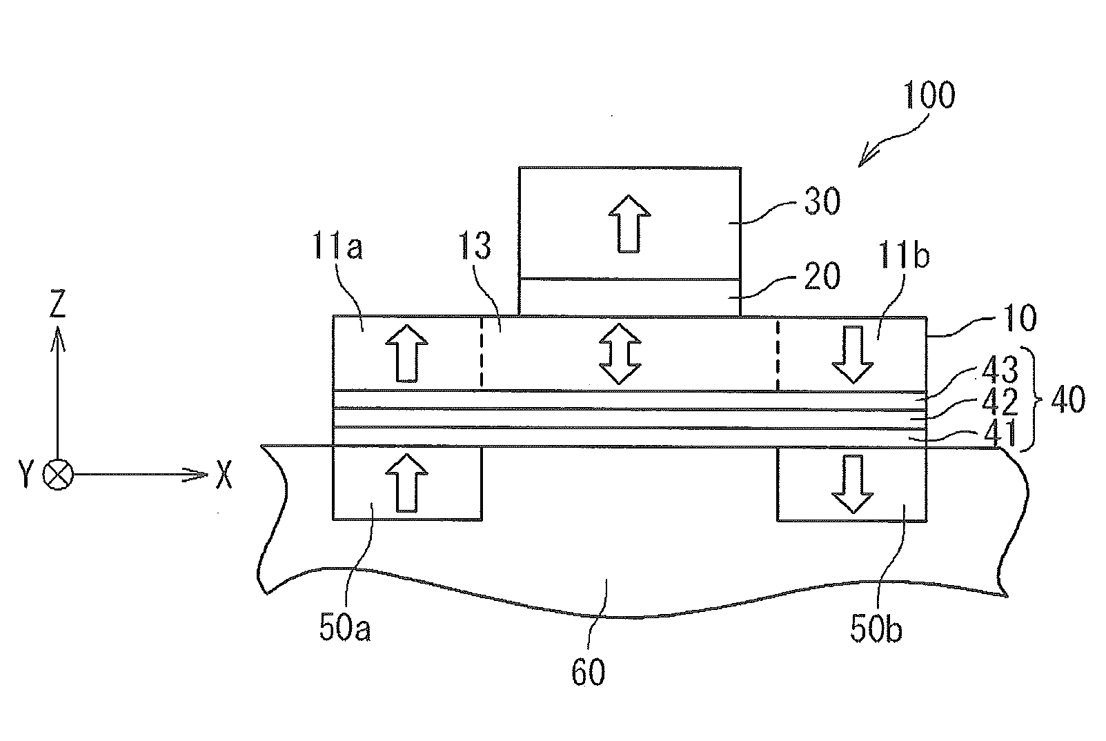 Magnetic memory including memory cells incorporating data recording layer with perpendicular magnetic anisotropy film