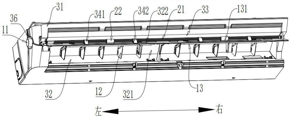 Air sweeping device for air conditioner and air conditioner with same