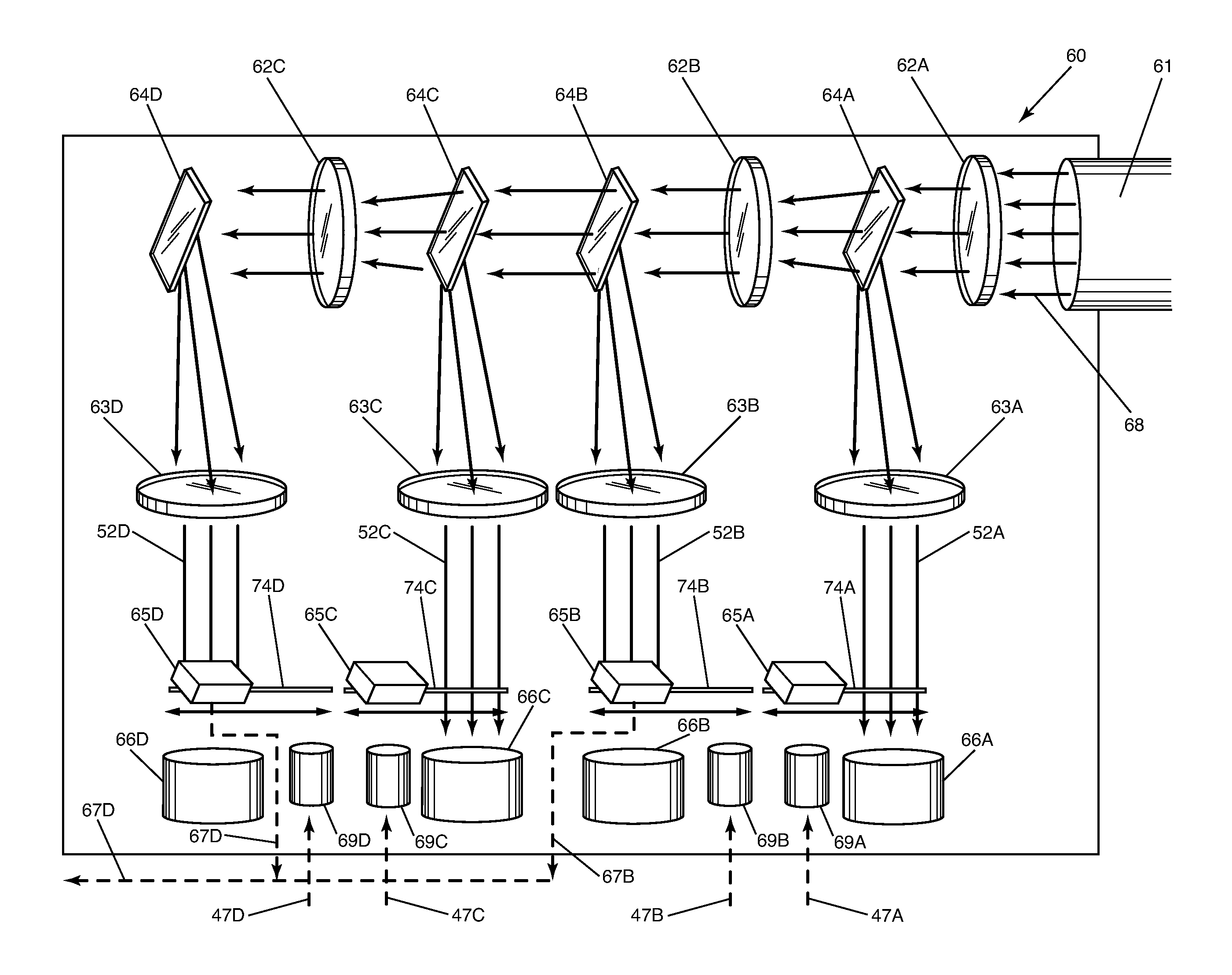 Apparatus and method for collecting and distributing radiation