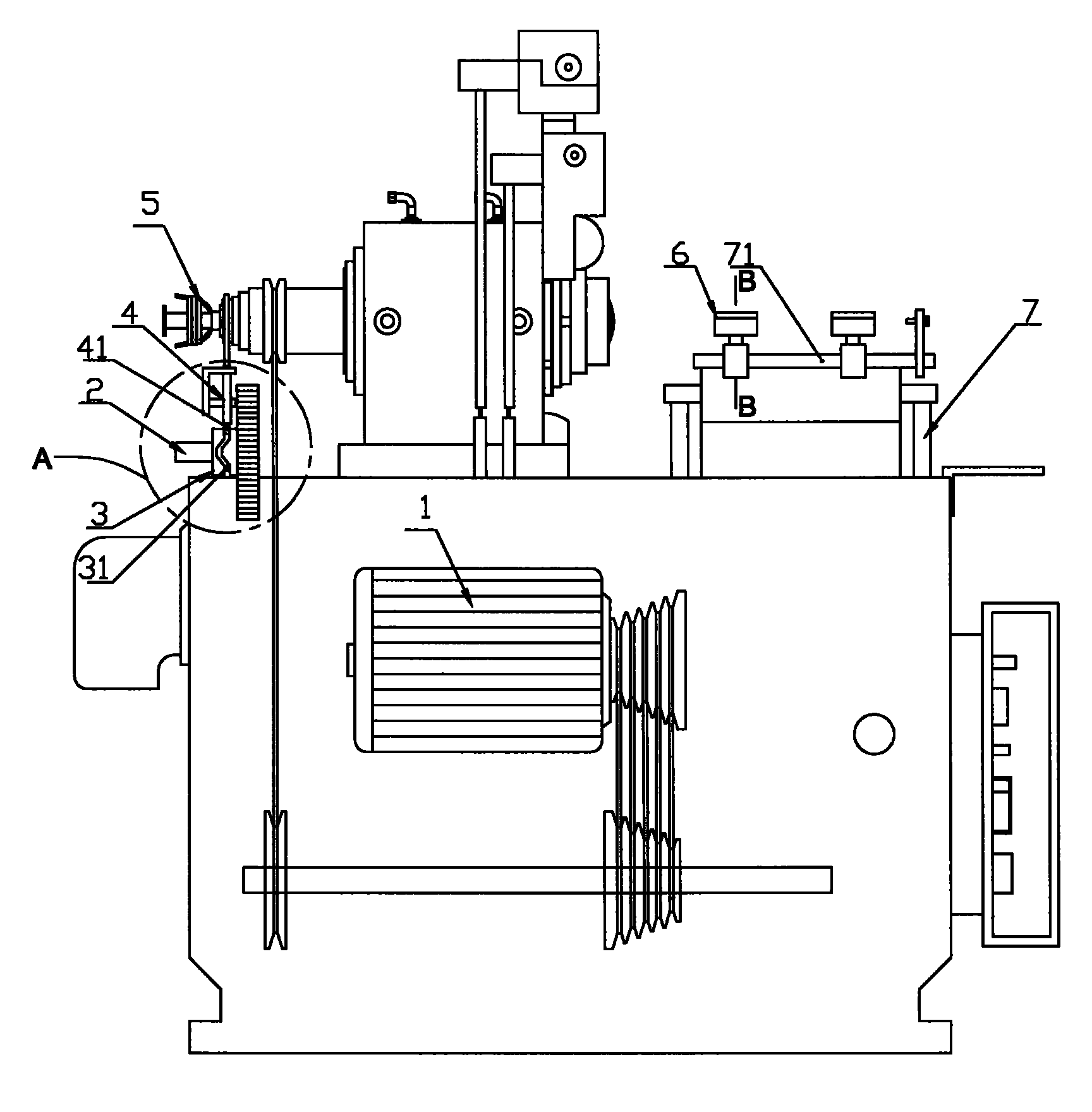 Device for processing long shaft