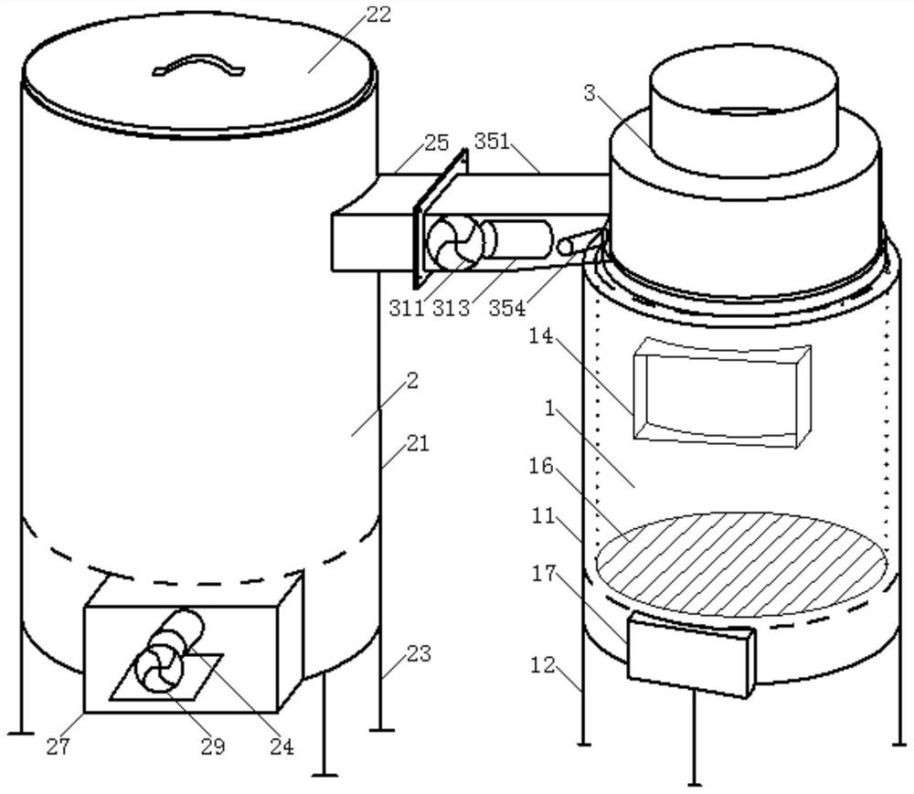 Joss paper cracking and incinerating device and joss paper cracking and incinerating method