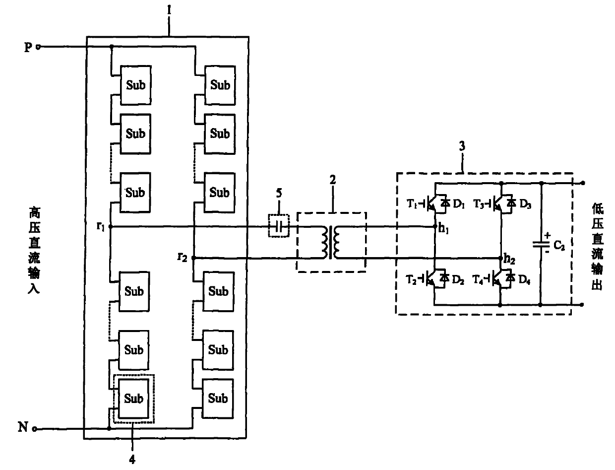 High-voltage direct-current direct-current (HVDC-DC) power electronic converter transformer