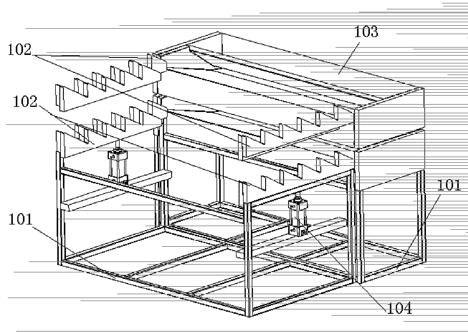 Automatic feeding and discharging device