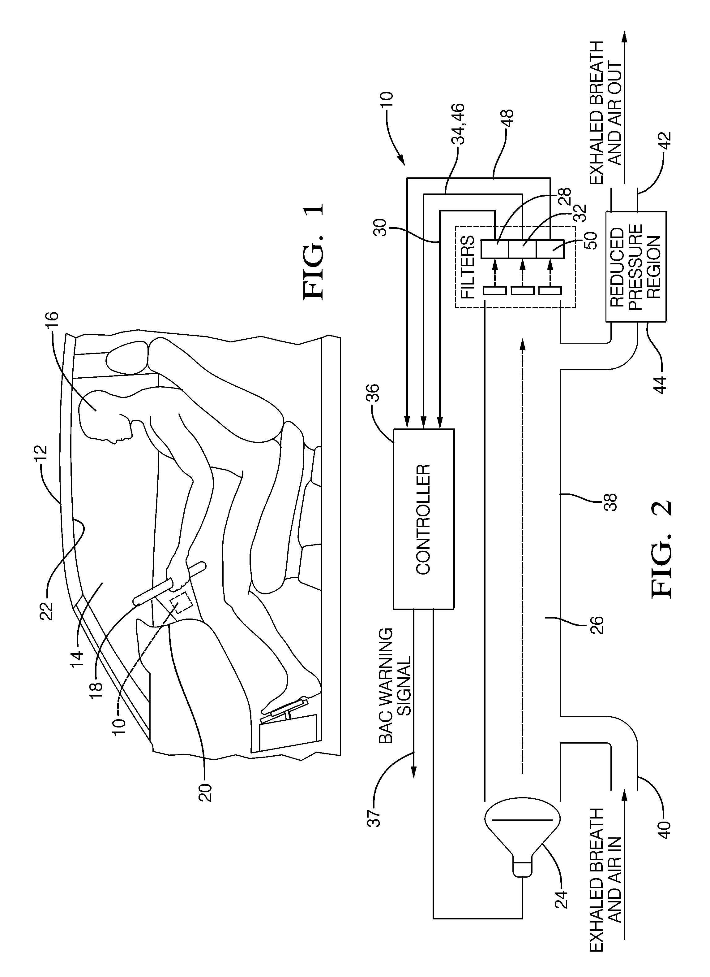 Breath analyzer system and method of operating the same