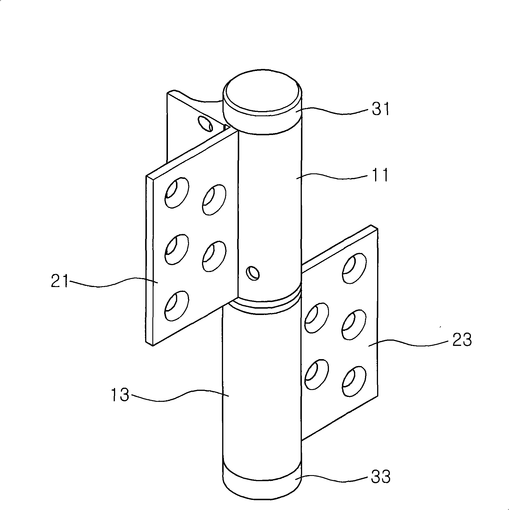 Hinge apparatus having automatic return function for use in building materials