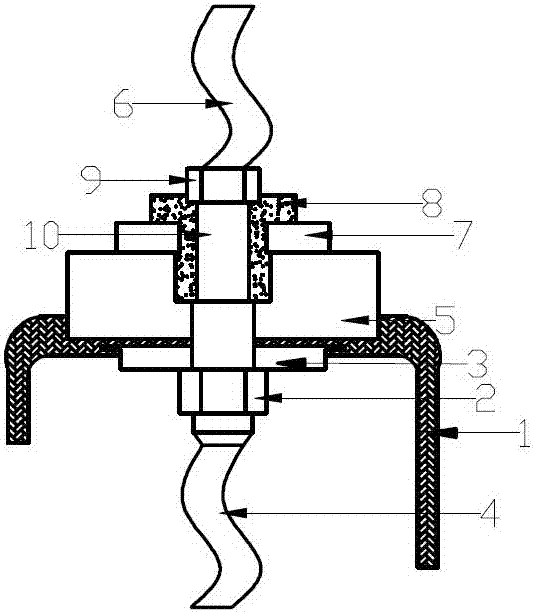 Argon blowing connector convenient to detach and assemble