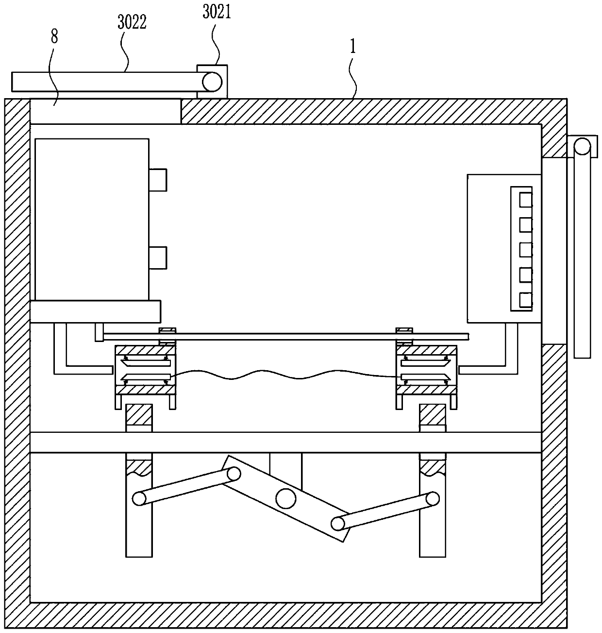 A storage battery transmission power cabinet with short circuit protection