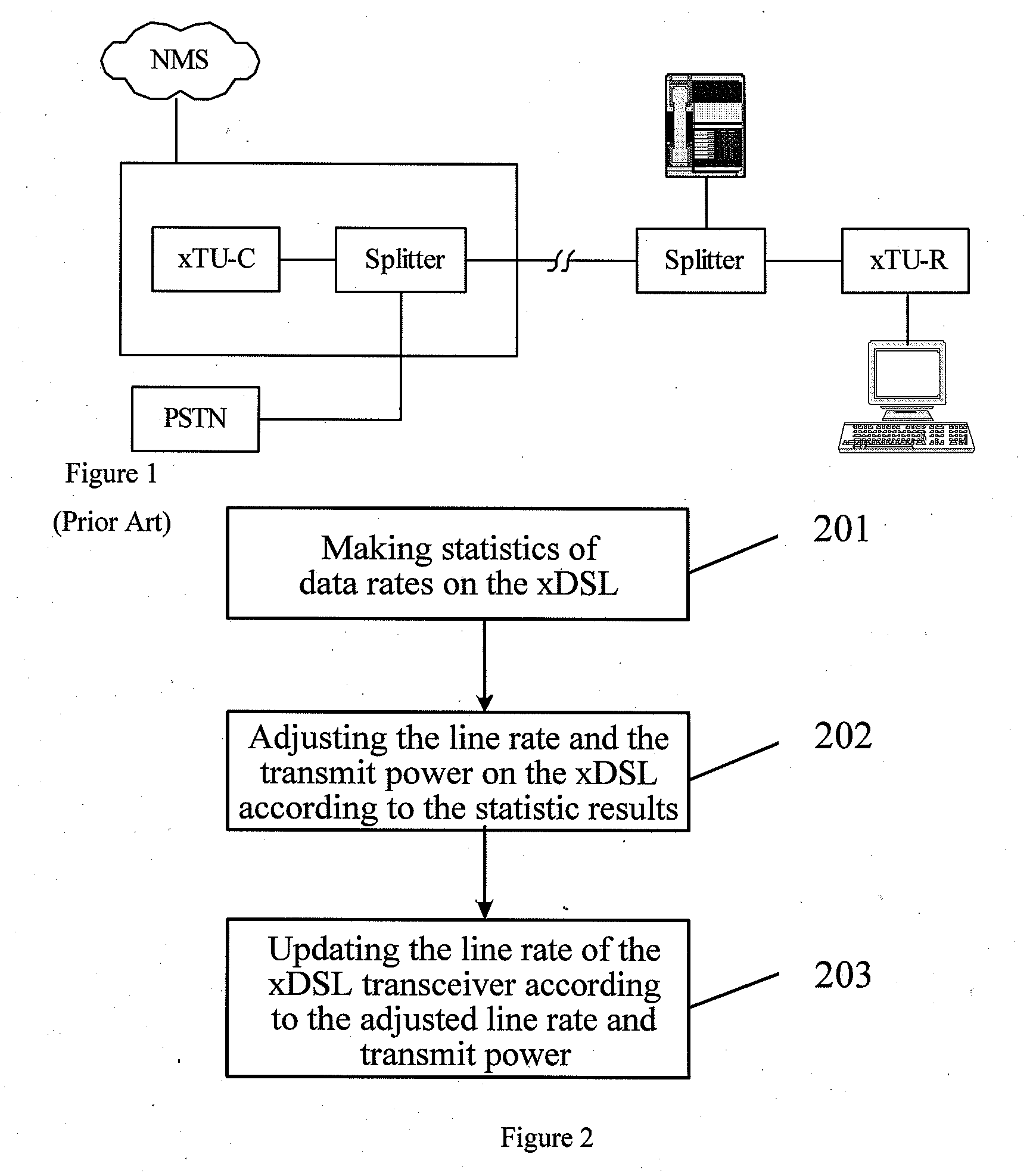 Method and apparatus for saving power on a digital subscriber line