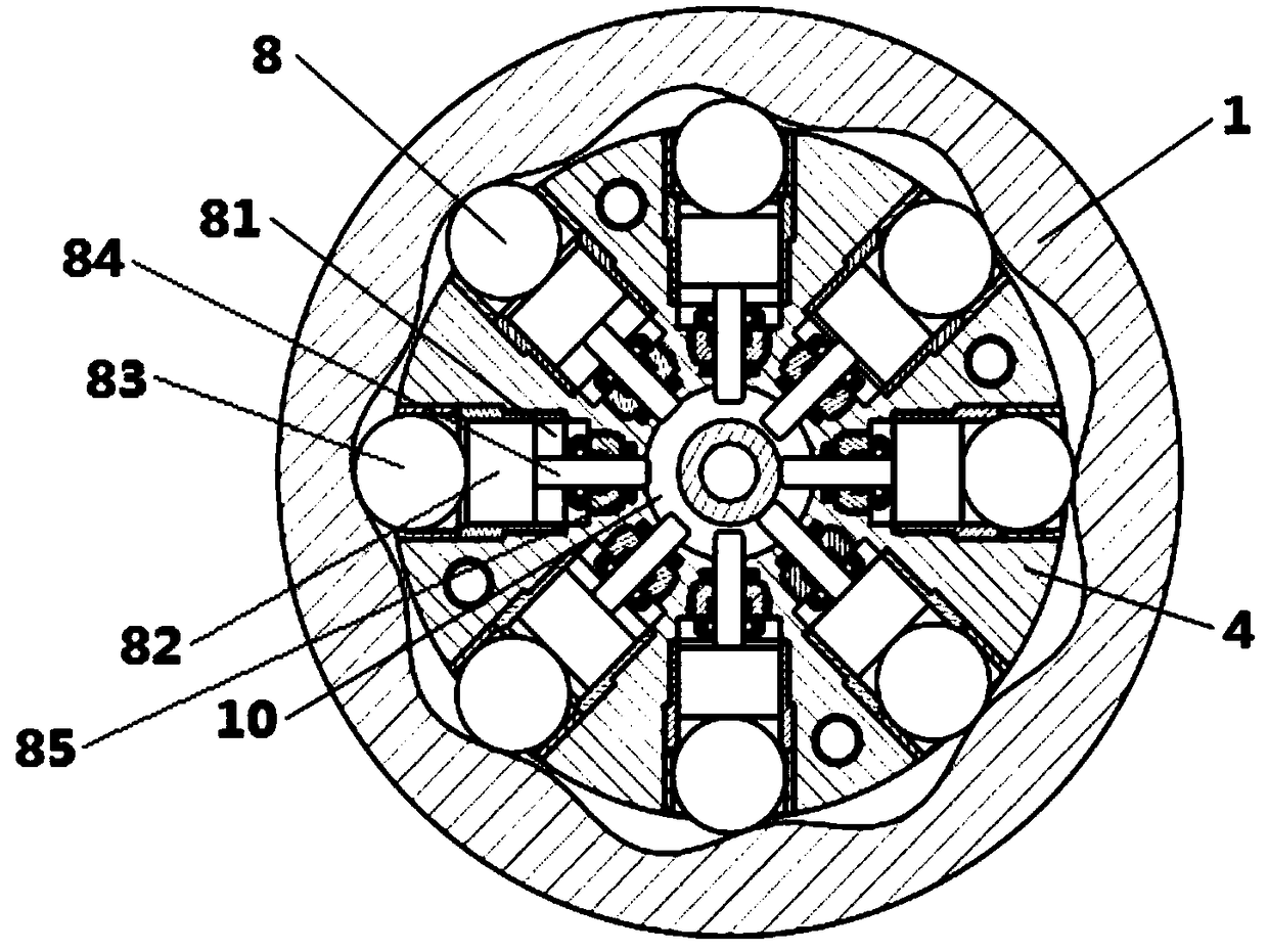 A moving casing type multi-action water hydraulic radial piston pump