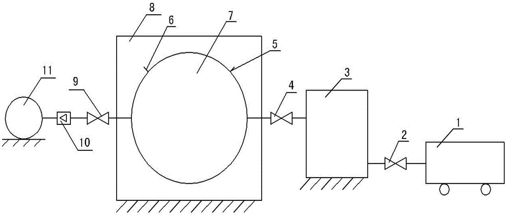 Leak detection method for a floating air bag