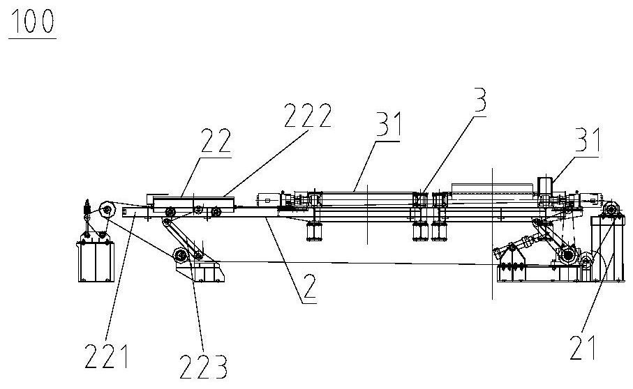 Cooling bed blanking and finishing process production line and its control method