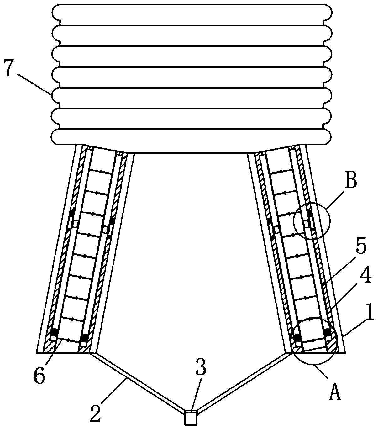 Reciprocating spiral self-absorption range hood