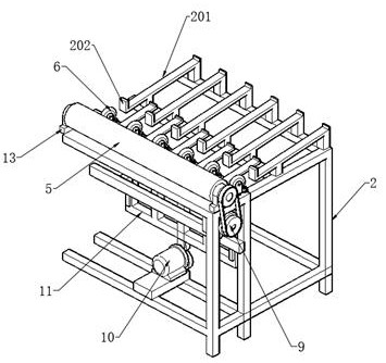 Automatic feeding, discharging and polishing device for piston rod pieces