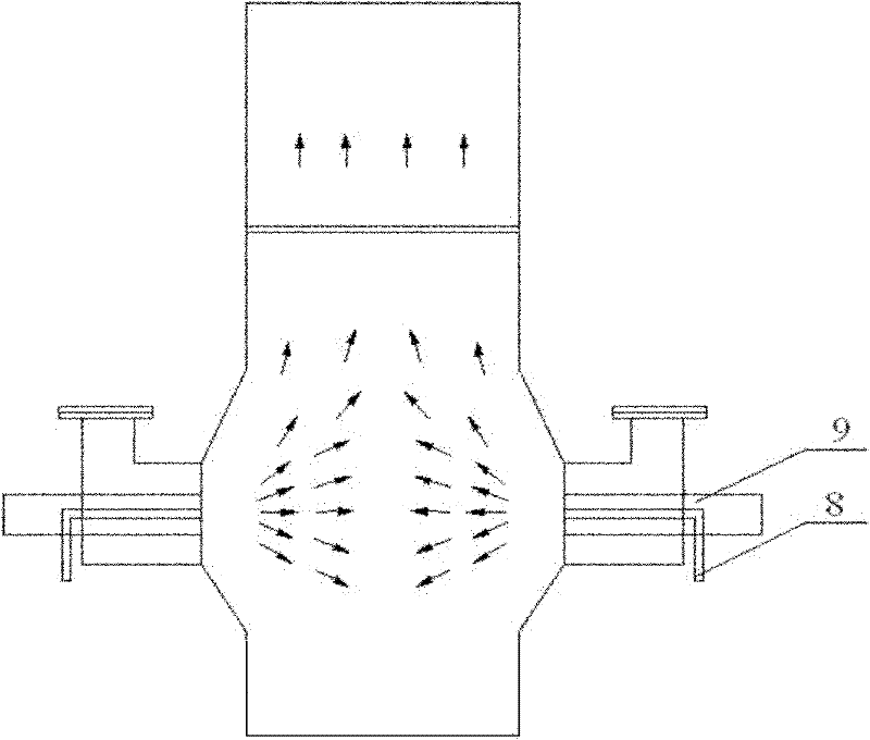 Low NOx rotational flow coal dust combustion device of industrial boiler