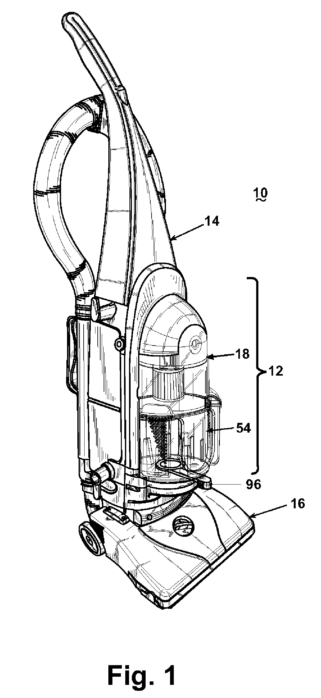 Cyclone separator with fine particle separation member