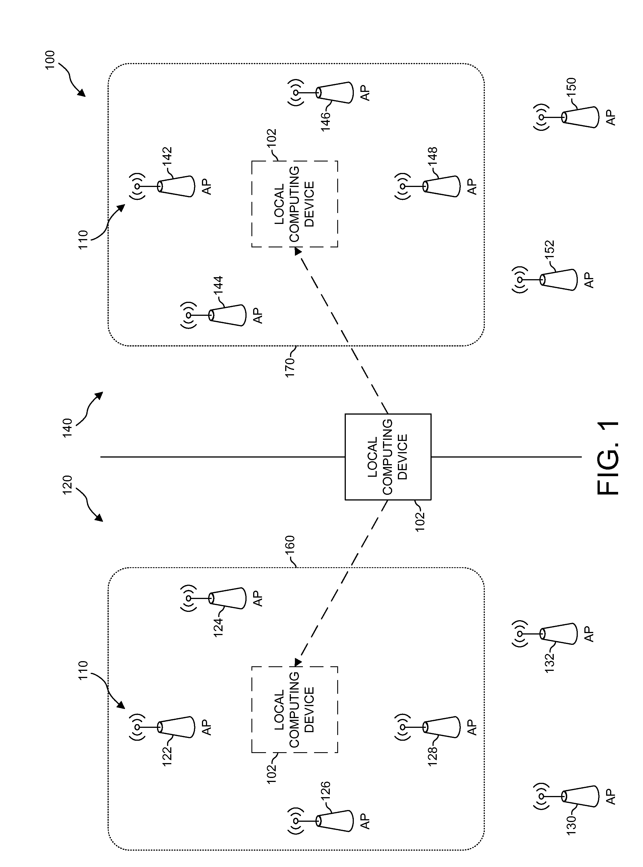 Mixed off-site/on-site prediction computation for reducing wireless reconnection time of a computing device