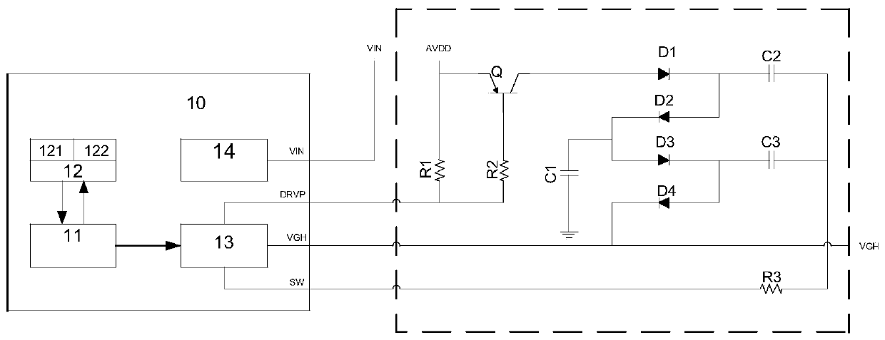 A power module, a power control circuit and a method for improving insufficient discharge of a display panel