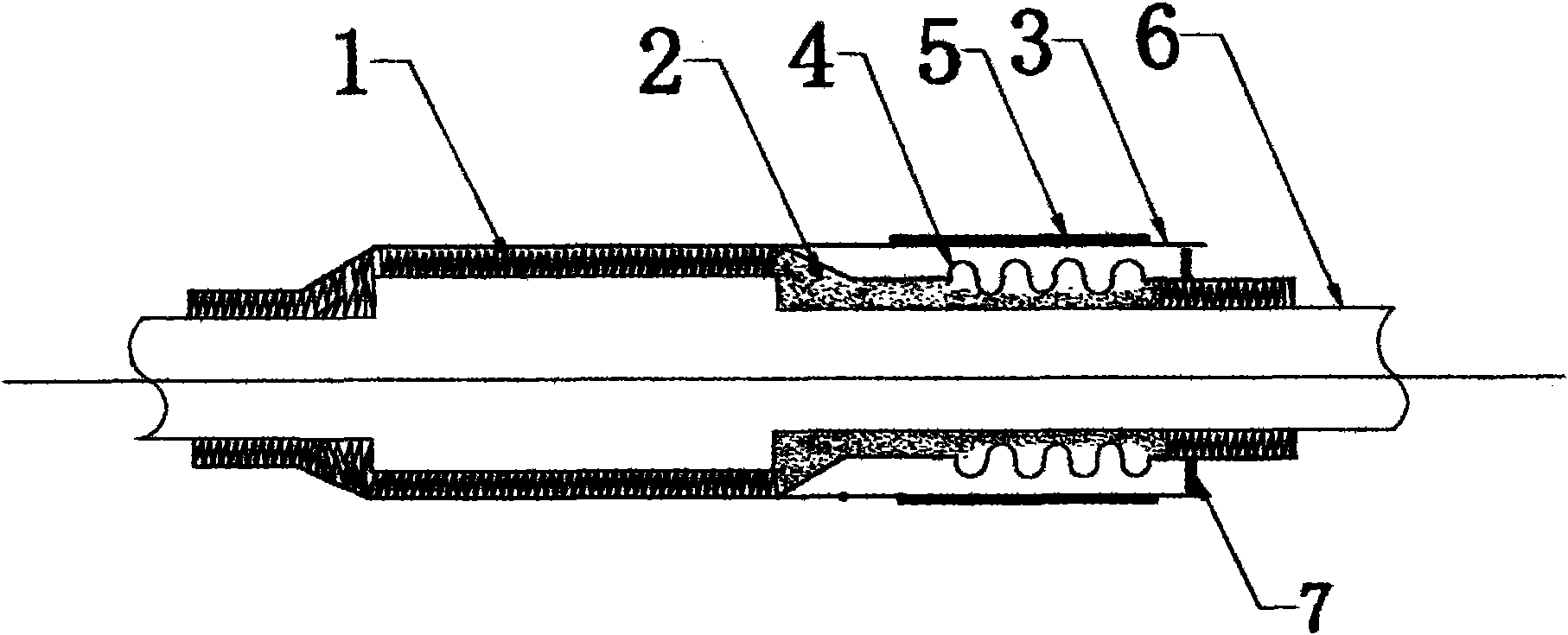 PE (poly ethylene) corrugated compensator for high-temperature water