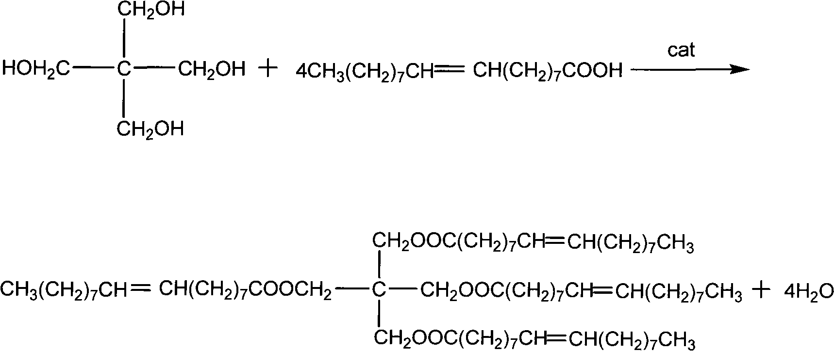 Process for producing pentaerythritol oleate