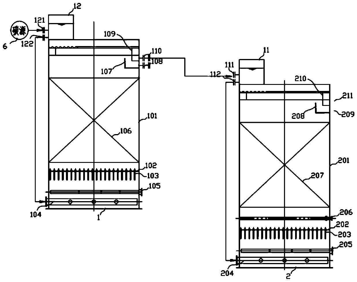 Deep treatment process and device for municipal wastewater treatment upgrading