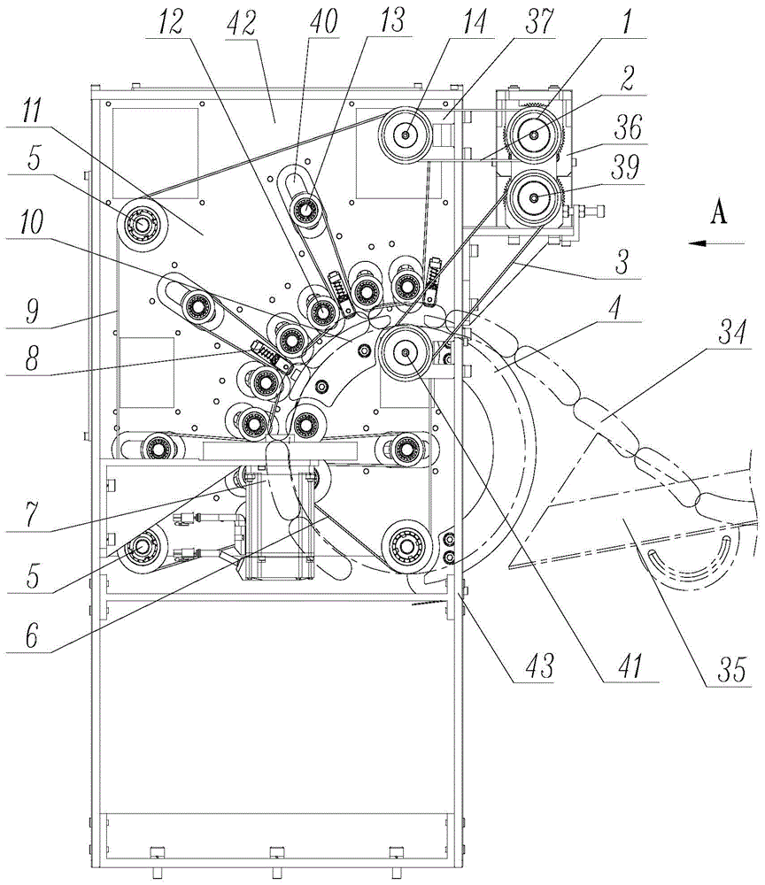 Pressing and shearing mechanism of corn dog shearing machine