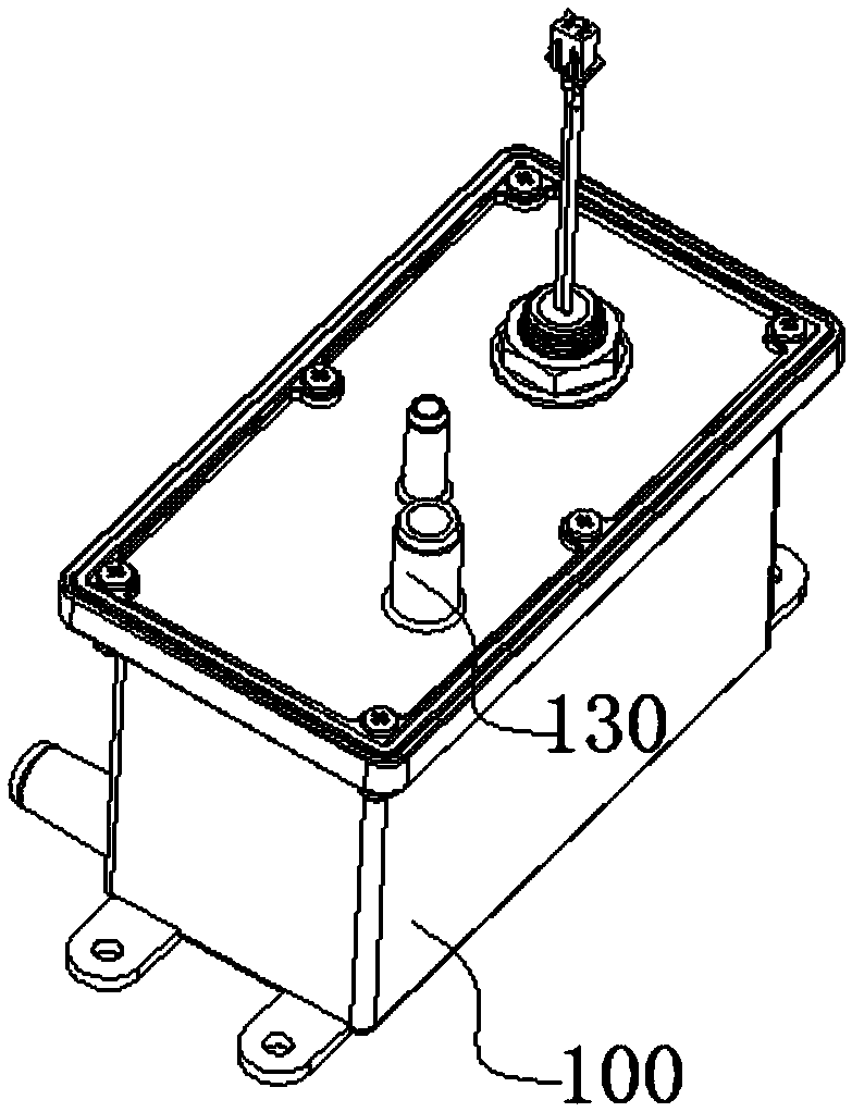 Water level detecting device and steaming box