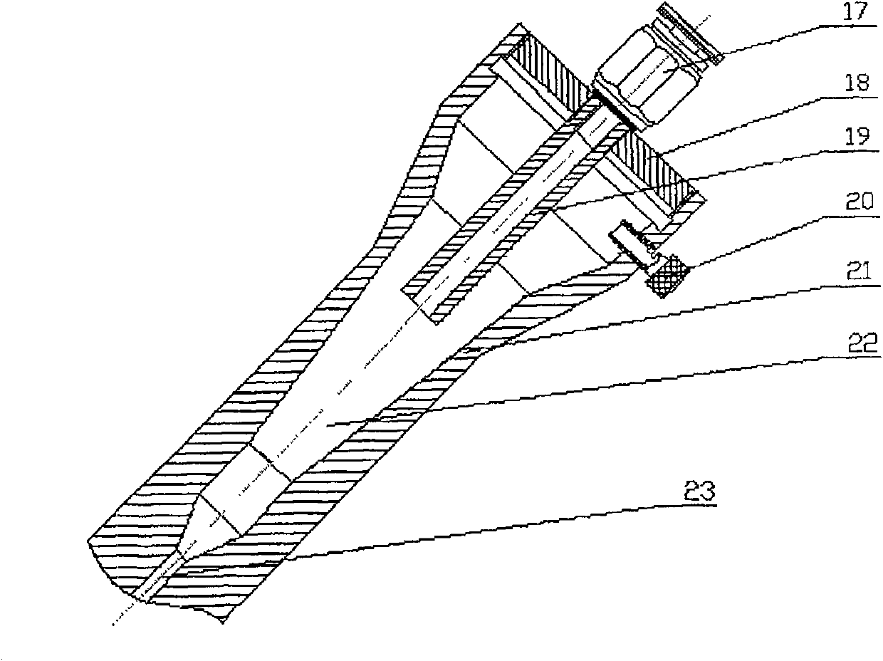 Laser cladding working head adapted for cladding layer capability gradient change