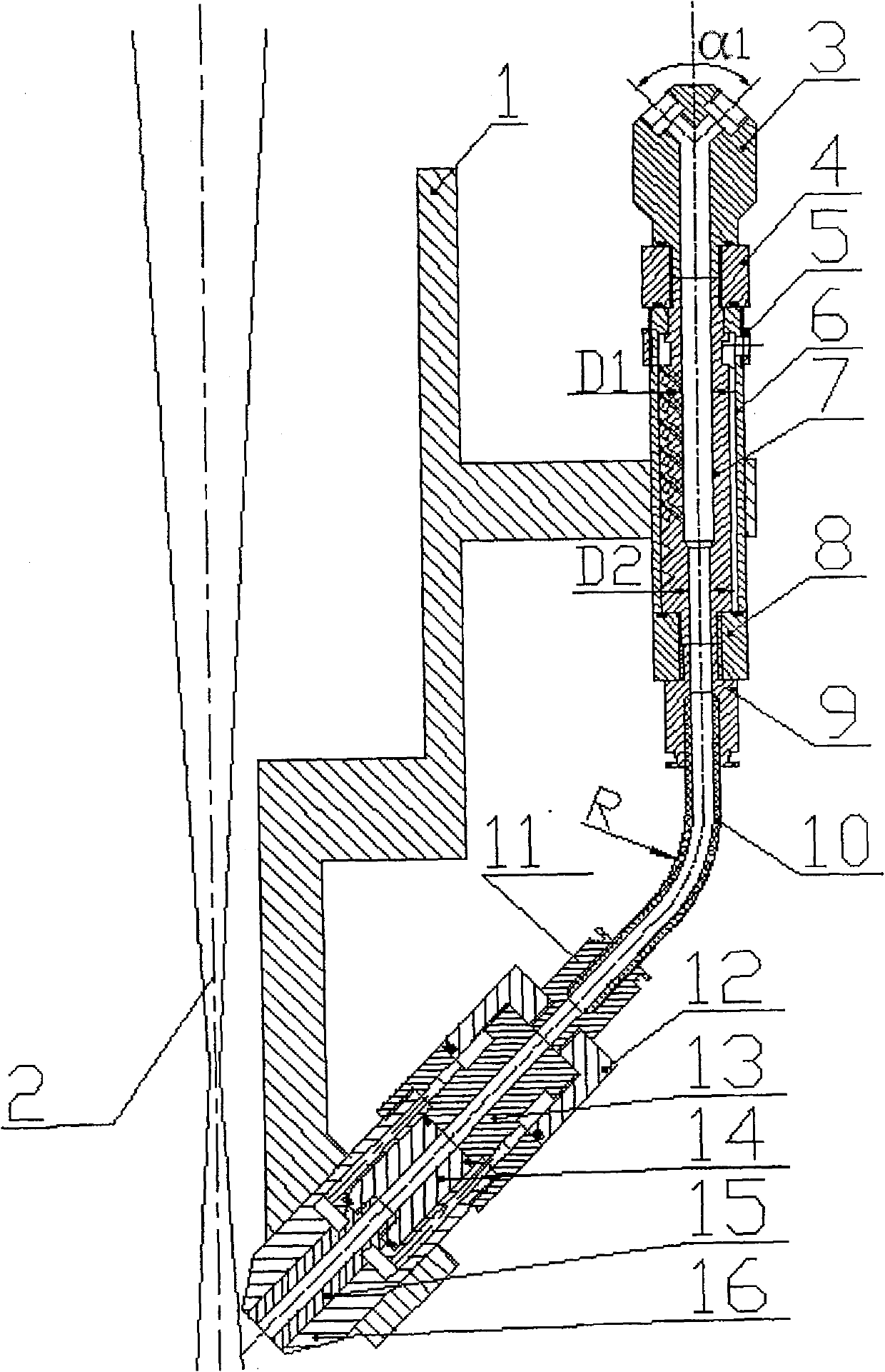 Laser cladding working head adapted for cladding layer capability gradient change