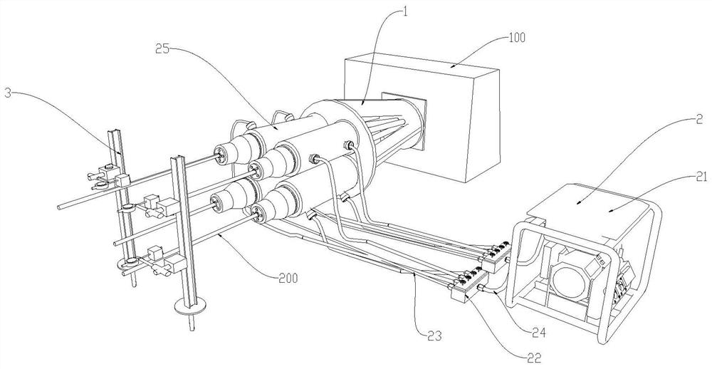 Detection device and method for recoverable pressure dispersion type anchor cables