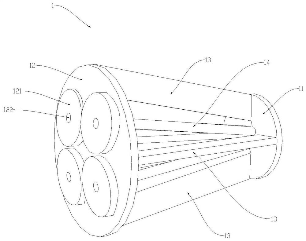 Detection device and method for recoverable pressure dispersion type anchor cables