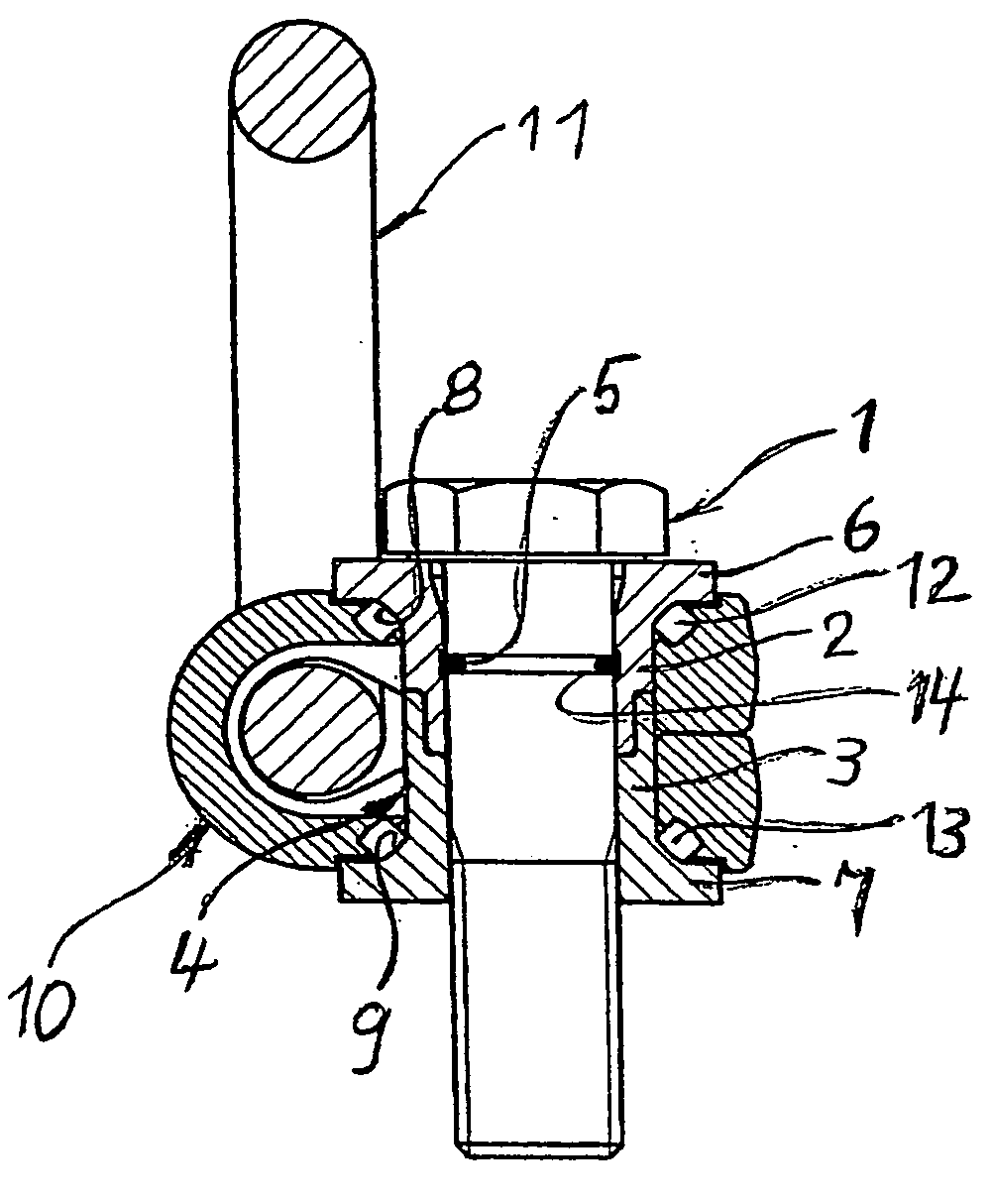 Attaching device for attaching stopping or lashing means