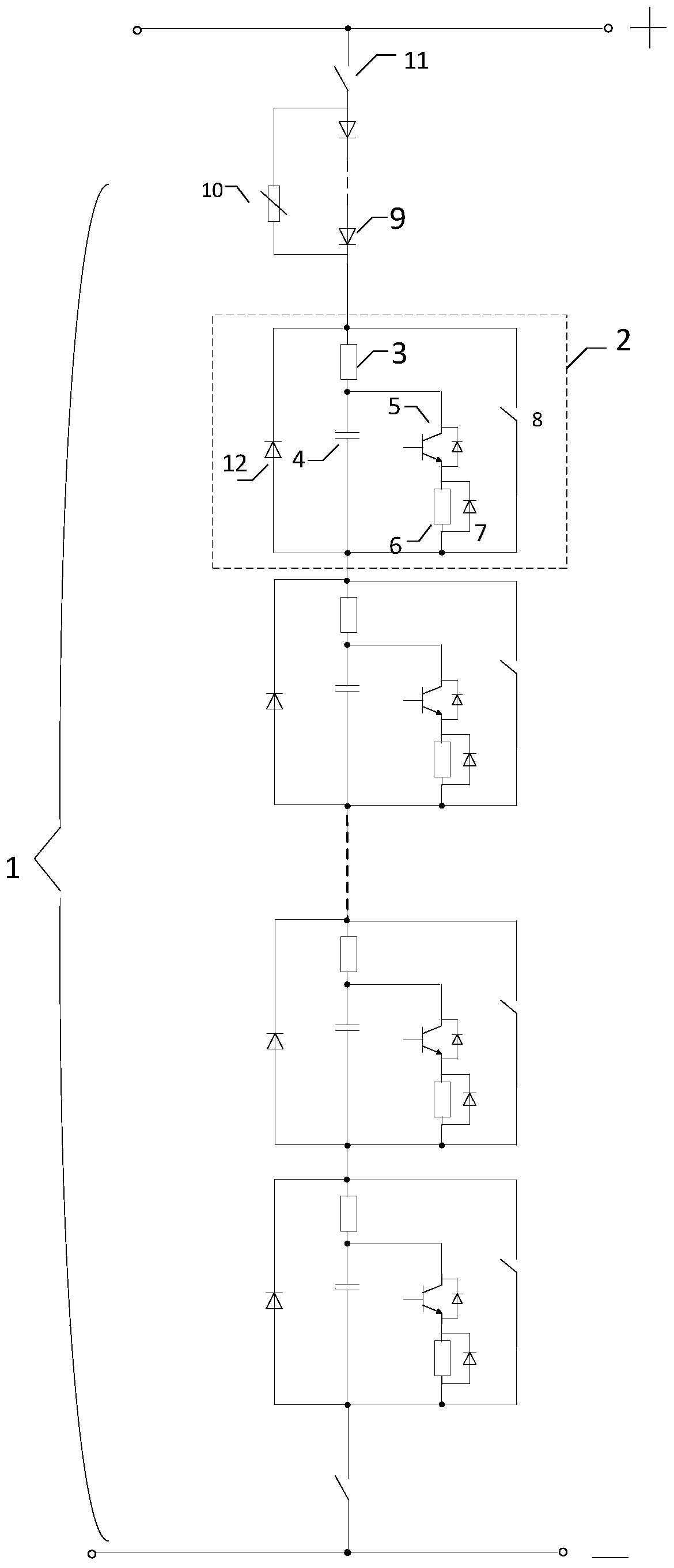 Modular DC energy consumption device and control method