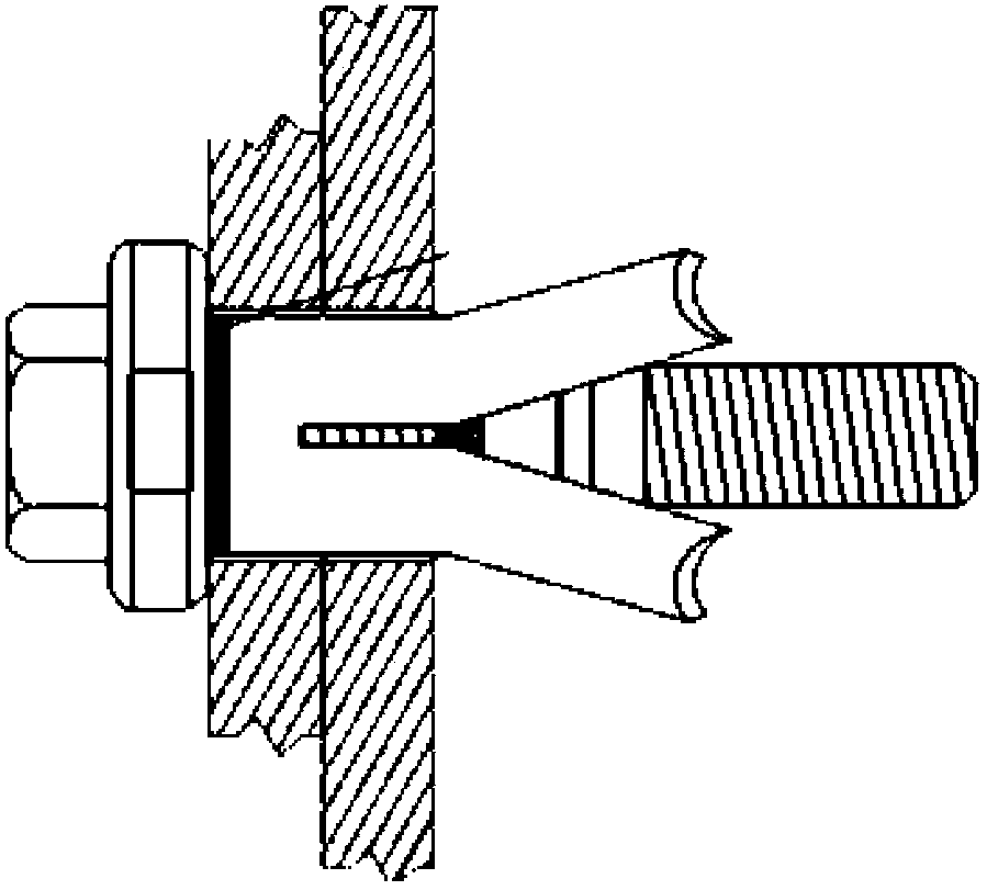 Single-edge fastening bolt