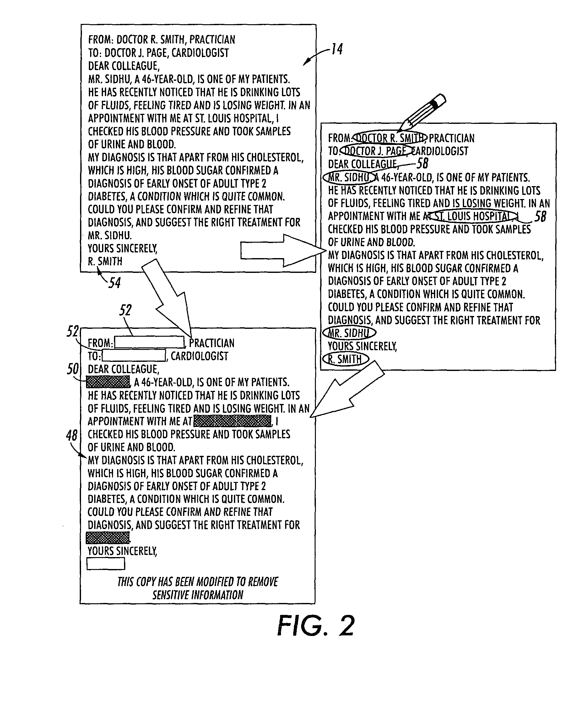 Masking of text in document reproduction