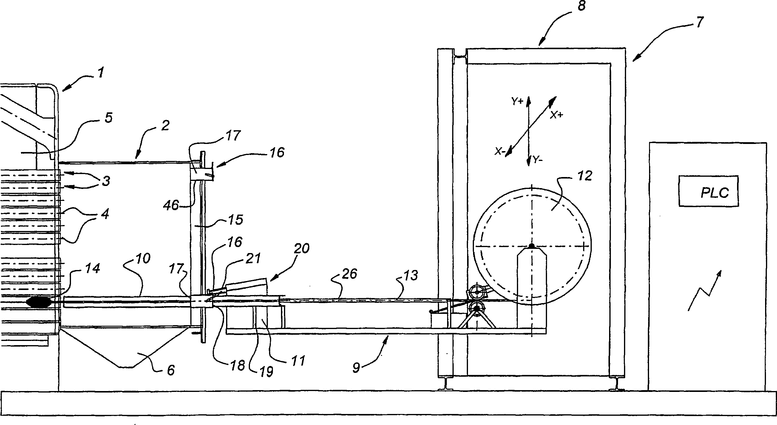 Device for cleaning the fire tubes in a boiler