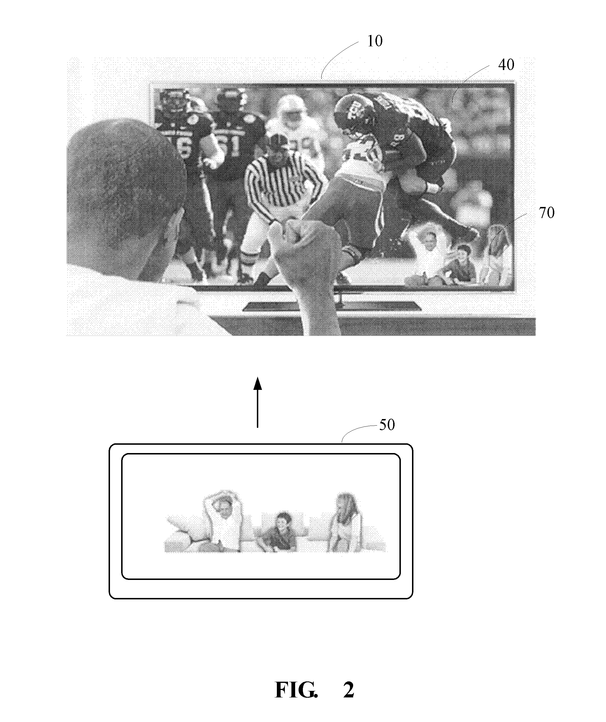 Television and method for displaying program images and video images simultaneously