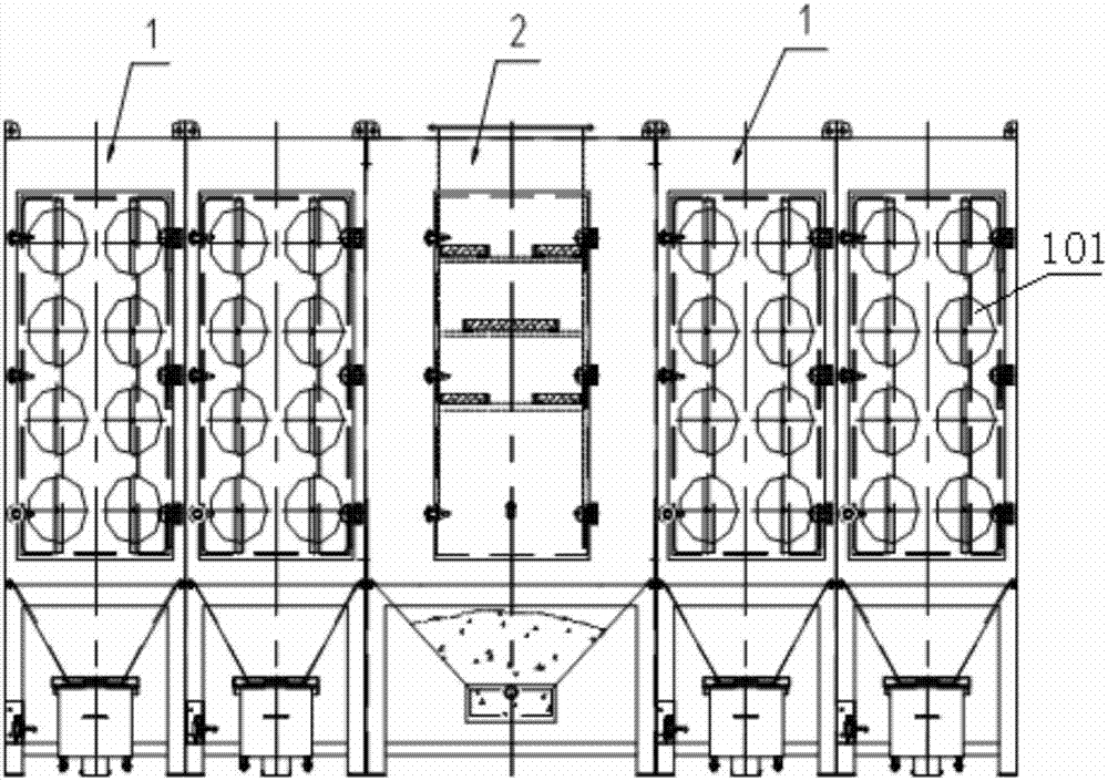 A pretreatment device for oil mist and dust and its applied purifier