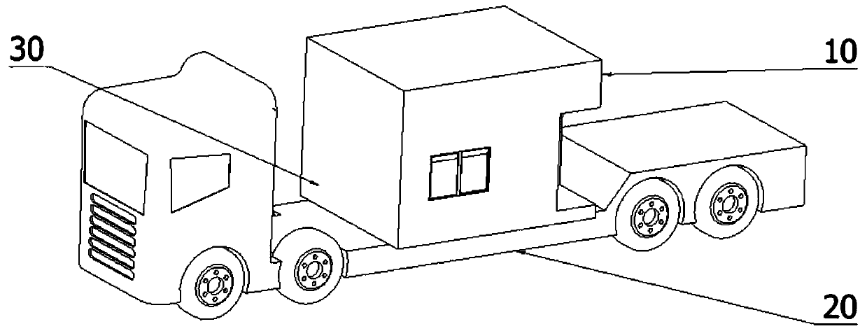 Mobile house with loading device and using method