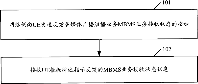 Method, device and user terminal for network side to obtain service reception status of user side