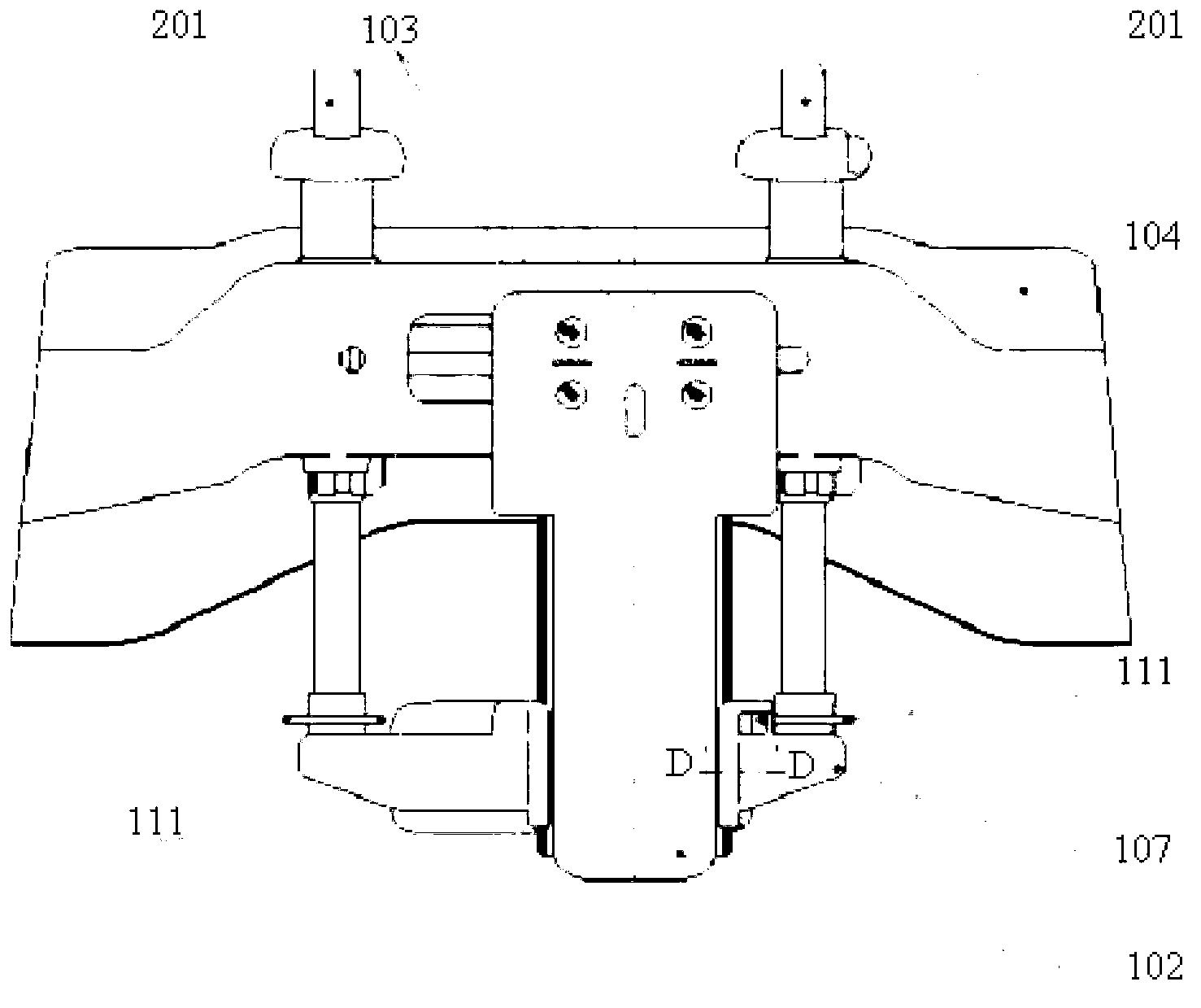 Automobile seat headrest adjusting mechanism used for up-down and front-back electrical control