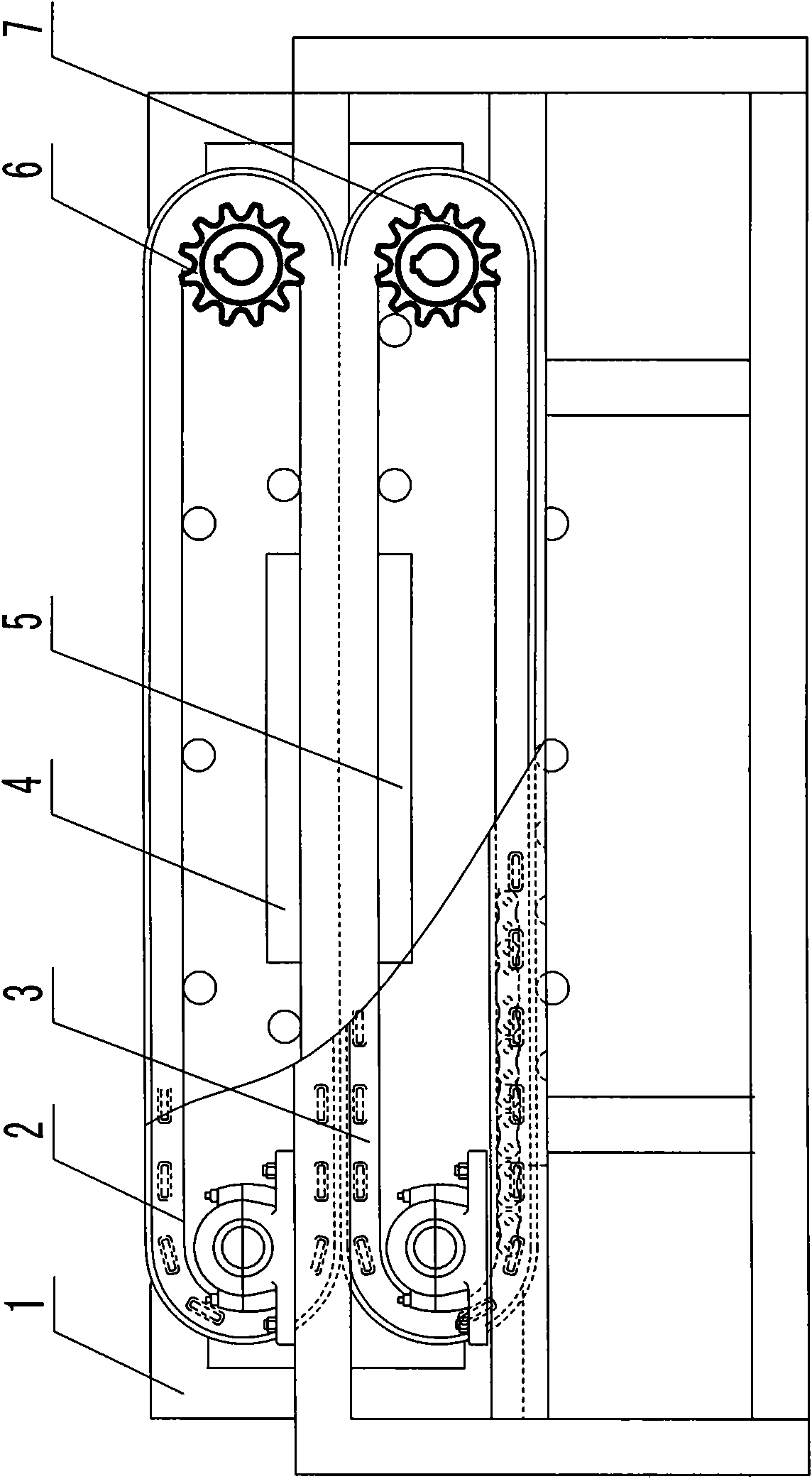 Chain plate-type tailing squeezer