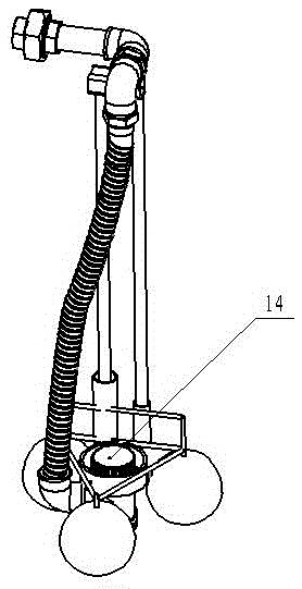 Upper discharge device of filtering tank