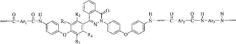 Nomex containing 2,4-bis(4-phenoxyphenyl)chinazolin-1-ketone structure and preparation method thereof