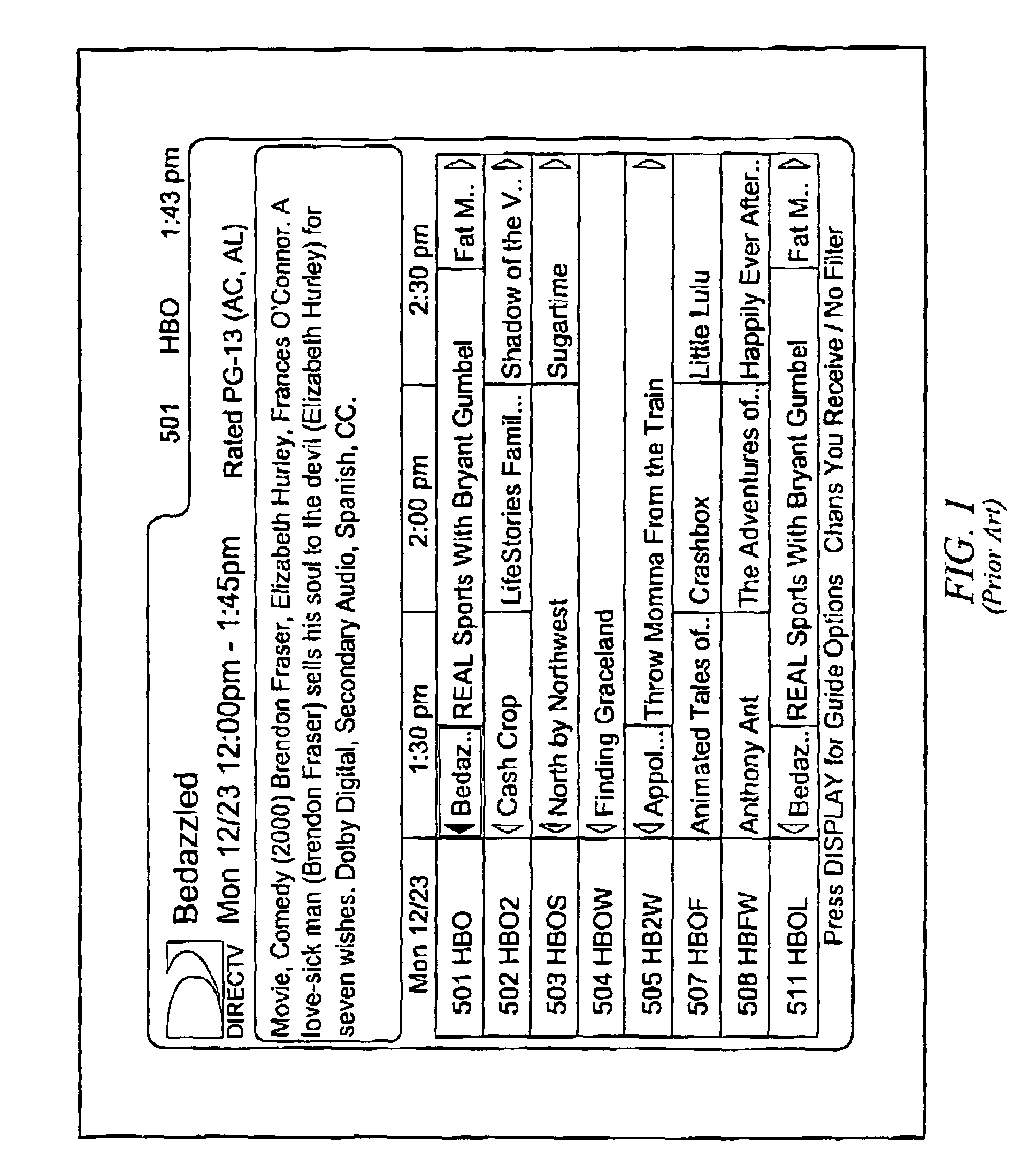 Apparatus and method for 3D electronic program guide navigation