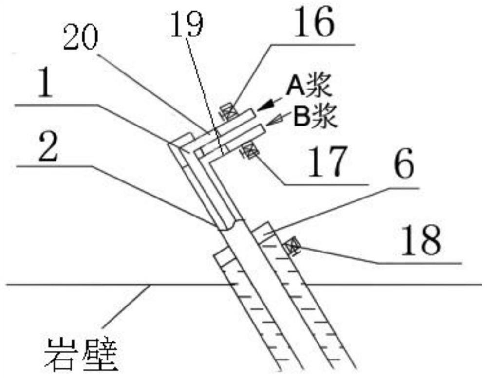 A double-liquid grouting method for water column stop grouting in ultra-deep boreholes in underground mines