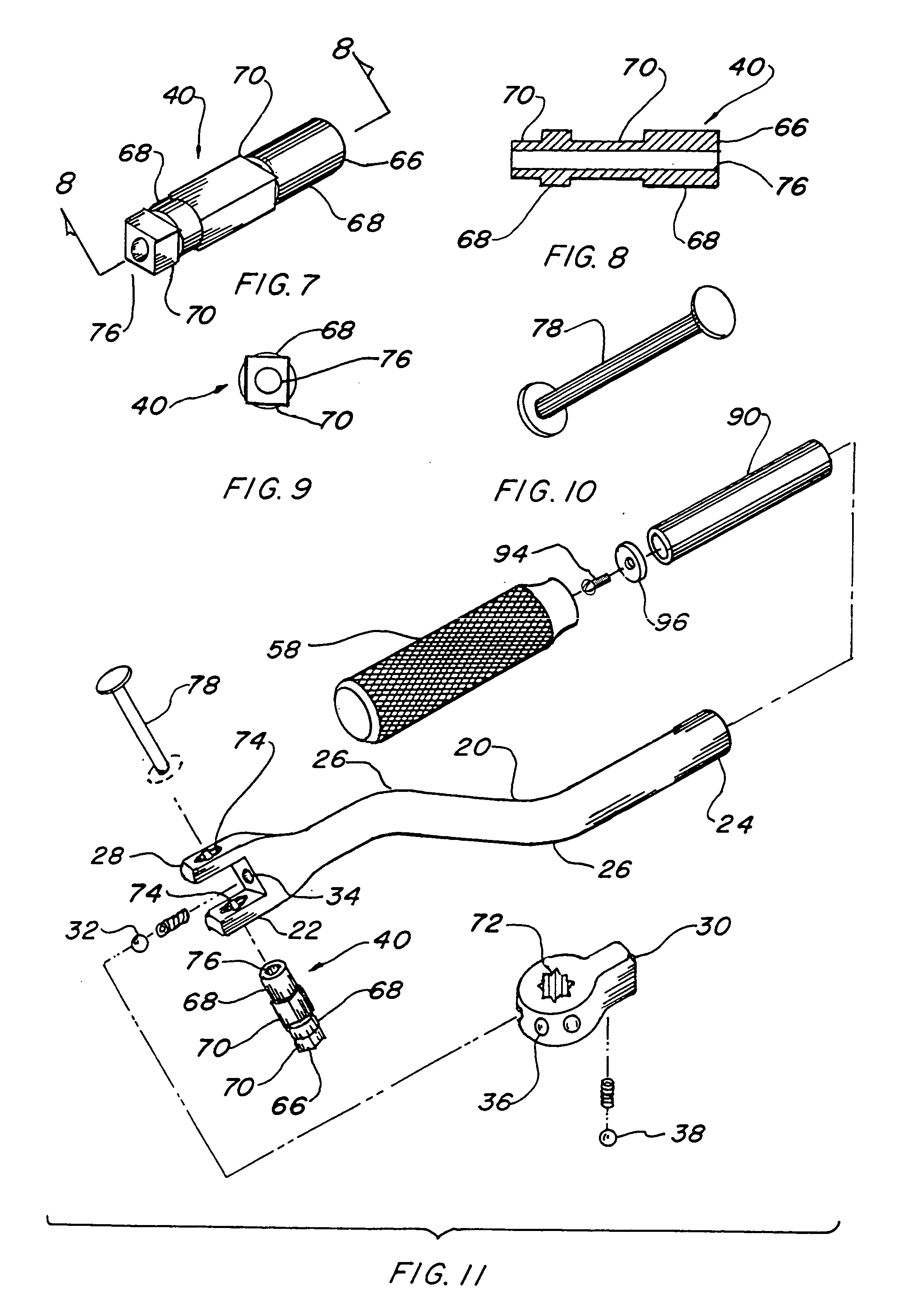 Hinged socket wrench speed handle